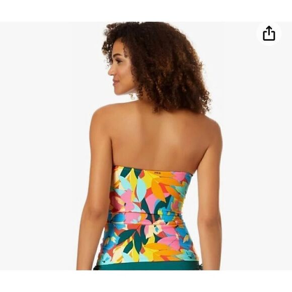 Anne Cole - Twist Front Bandeaukini Swim Top Multi - Picture 2 of 6